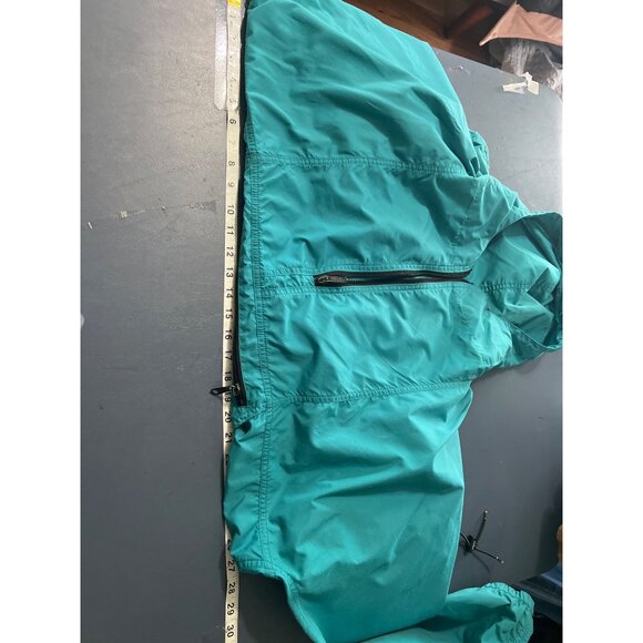 L.L. Bean Mens Teal Pullover Windbreaker Jacket XL Lightweight Nylon Hooded - Picture 8 of 11